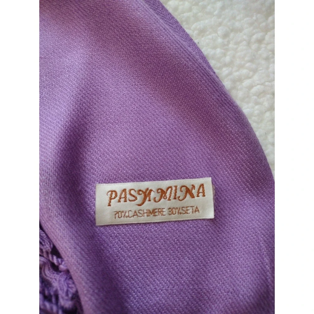 Pashmina Cashmire‎ scarf wrap shawl Purple Lightweight Chic Elegant 66x29
